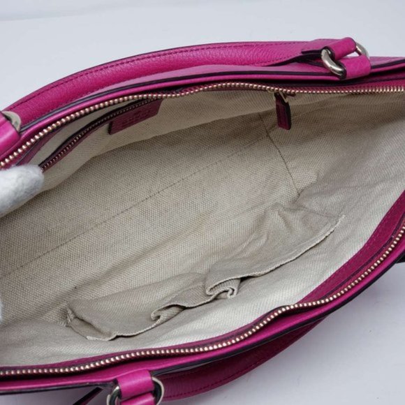 Auth GUCCI Soho Fuchsia Calfskin Crossbody Bag - Picture 6 of 16